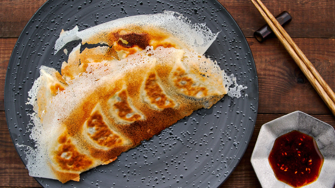 8. Crispy Smashed Gyozas