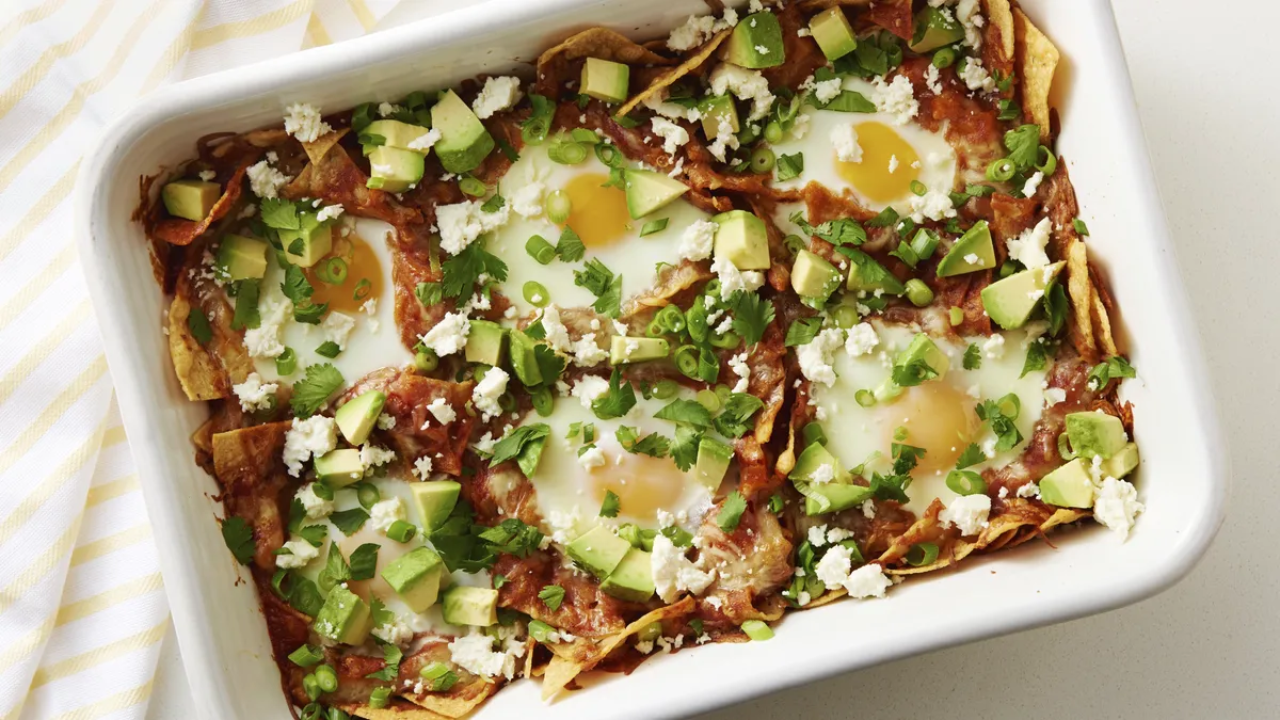 1. Spicy Chilaquiles Breakfast Bake
