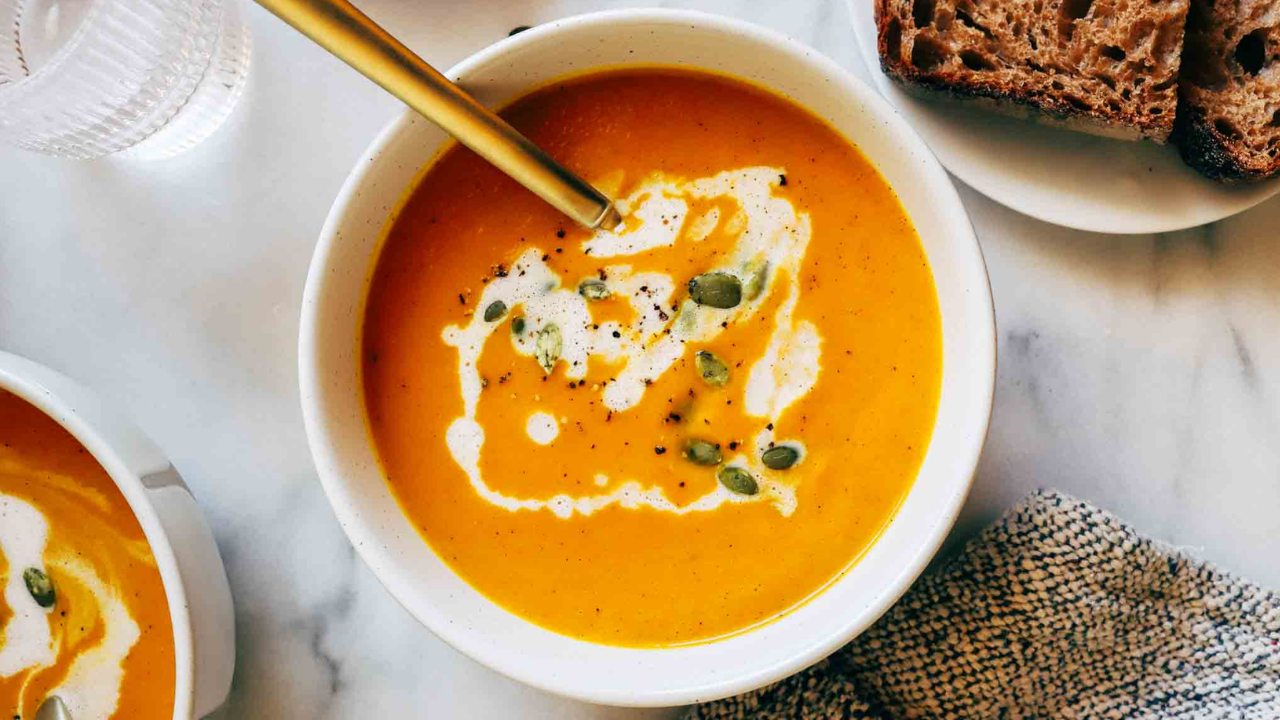 8. Carnival Squash Soup with Turmeric