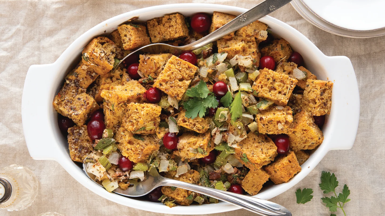 4. Rosemary-Cranberry Cornbread Stuffing
